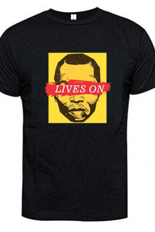 Unisex Fela Lives On Printed Tshirt- Black