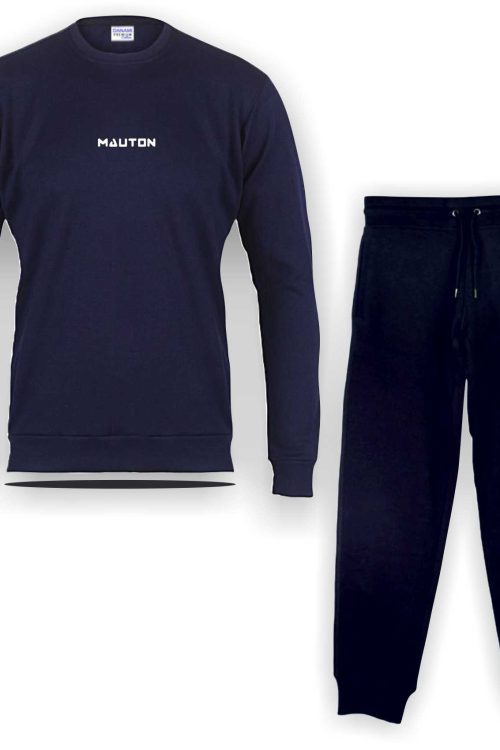 Unisex Mauton Crested (2-in-1) Sweatshirt and Joggers Set-  Navy Blue