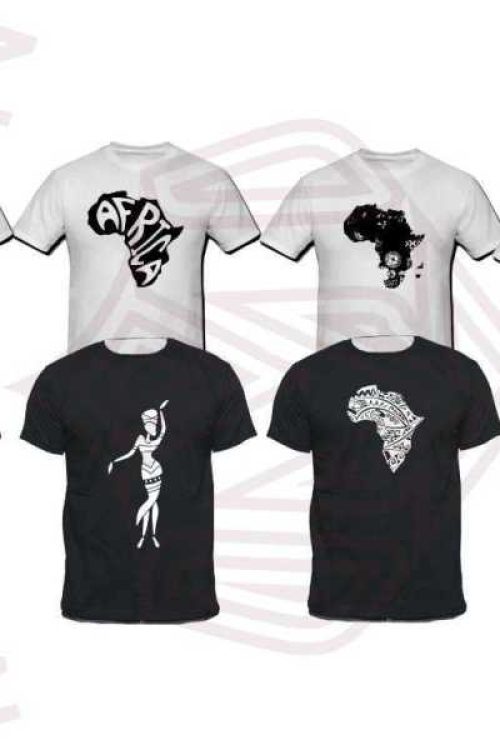 Unisex Africa expo (7-in-1) Tshirt Bundle- Black & White