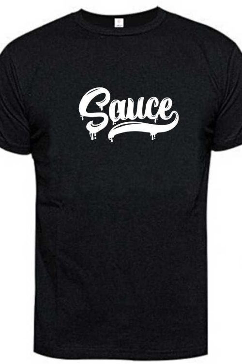 Unisex Sauce Printed Tshirt- Black