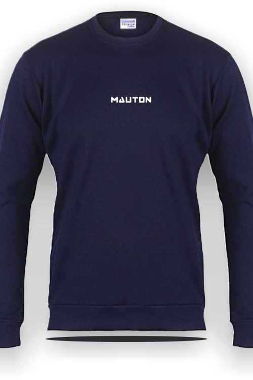 Unisex Mauton Crested  Sweatshirt – Navy Blue